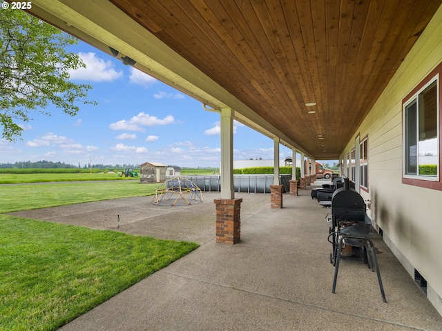view of patio with playground community