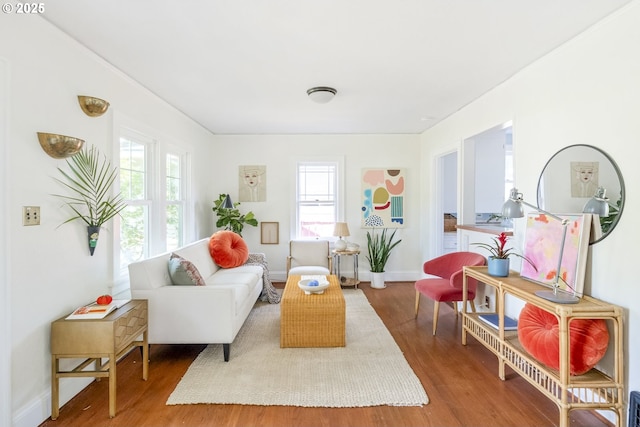 7228 N Villard Ave, Portland, OR 97217 - living room featuring healthy amount of natural light and wood finished floors