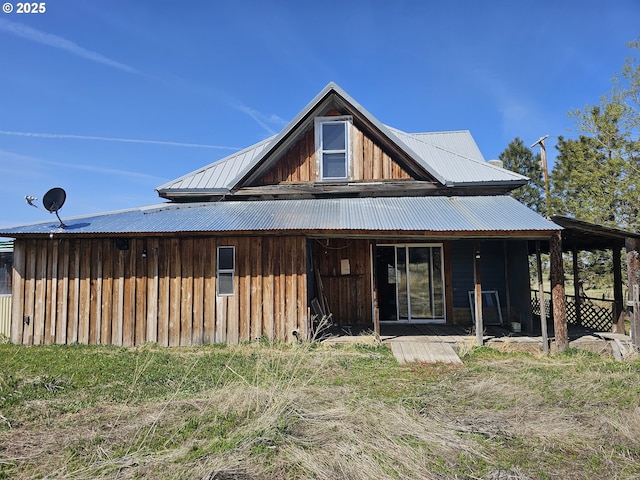 54901 Willow St, Heppner, OR 97836 - back of property featuring board and batten siding and metal roof