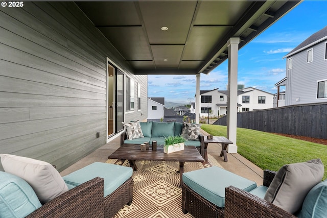 310 W Fir Loop, Washougal, WA 98671 - view of patio / terrace featuring an outdoor living space and a residential view