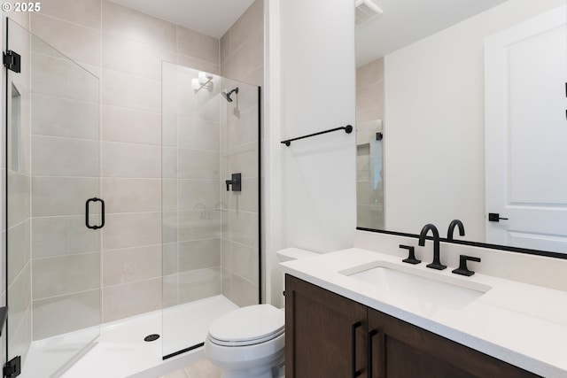 310 W Fir Loop, Washougal, WA 98671 - full bathroom with vanity, a shower stall, and toilet