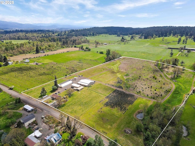 bird's eye view featuring a rural view