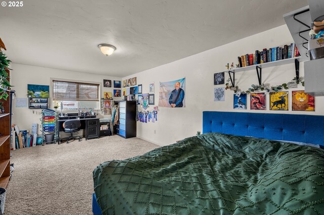 bedroom featuring carpet flooring