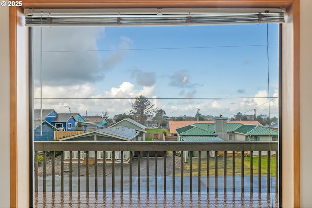 balcony with a residential view