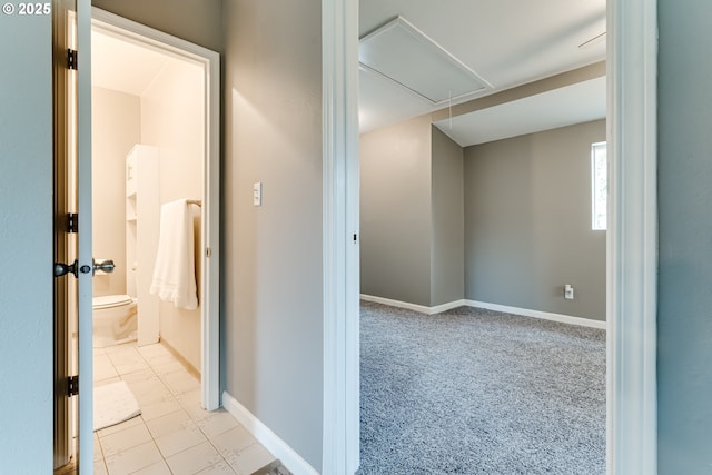 284 Waite St, Eugene, OR 97402 - hall featuring attic access and baseboards