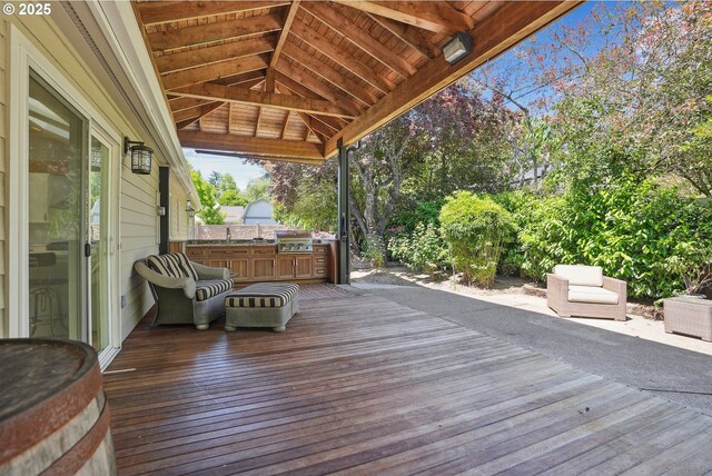 8895 SW Bohmann Pkwy, Portland, OR 97223 - wooden terrace with a sink