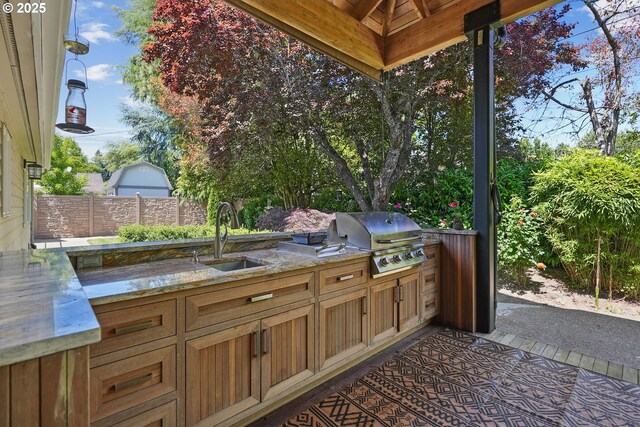 8895 SW Bohmann Pkwy, Portland, OR 97223 - view of patio / terrace with a sink