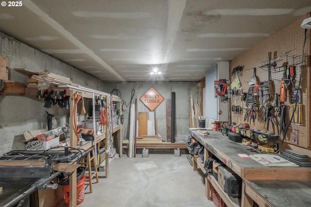 view of storage area