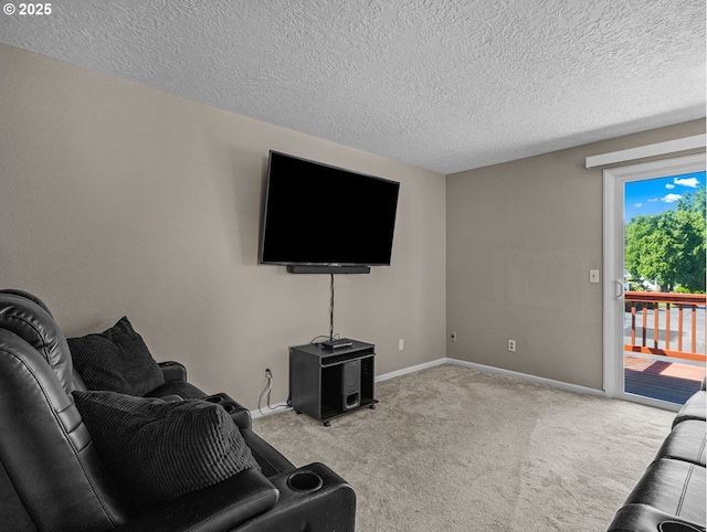 3311 SE 1st St, Gresham, OR 97080 - carpeted living area featuring a textured ceiling and baseboards