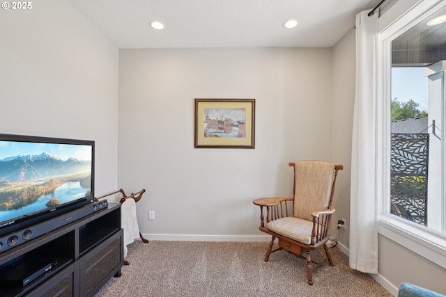 219 W Christy Ct, Yacolt, WA 98675 - sitting room with light carpet, baseboards, and recessed lighting