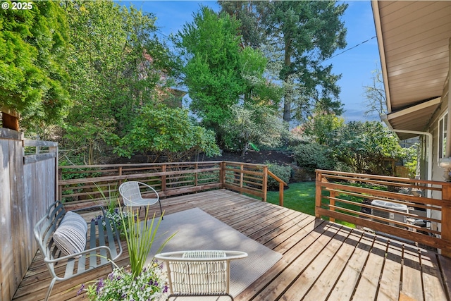 7323 SW Nevada Ter, Portland, OR 97219 - view of wooden deck