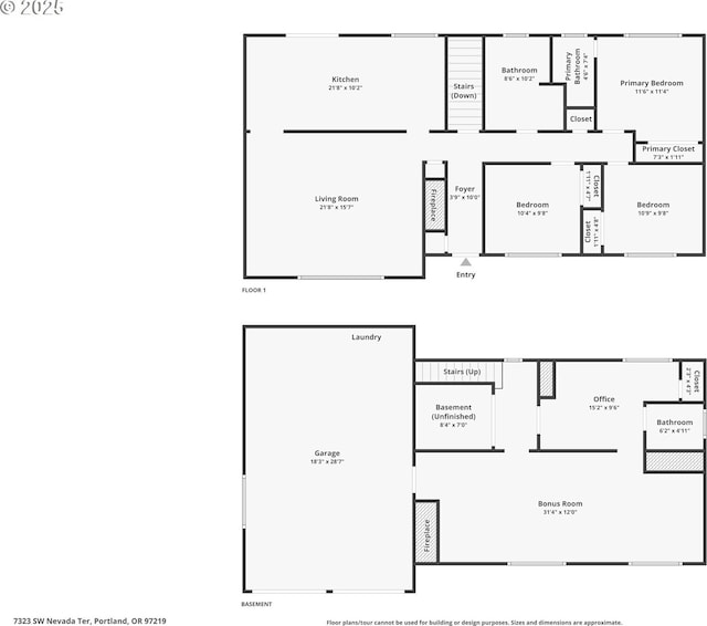7323 SW Nevada Ter, Portland, OR 97219 - view of home floor plan