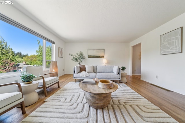 7323 SW Nevada Ter, Portland, OR 97219 - living room featuring light wood-style flooring and baseboards