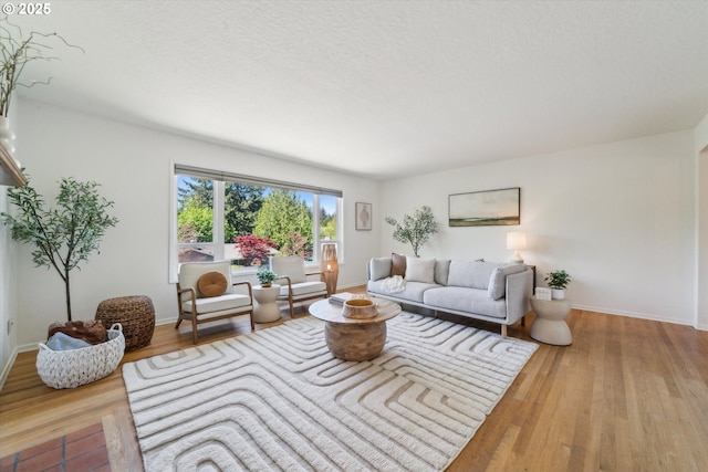 7323 SW Nevada Ter, Portland, OR 97219 - living area featuring wood finished floors and a textured ceiling