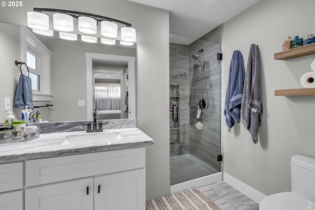 1388 Hillendale Dr, Salem, OR 97302 - ensuite bathroom featuring a shower stall and vanity
