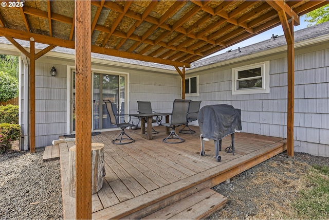 1388 Hillendale Dr, Salem, OR 97302 - wooden deck with outdoor dining area and grilling area