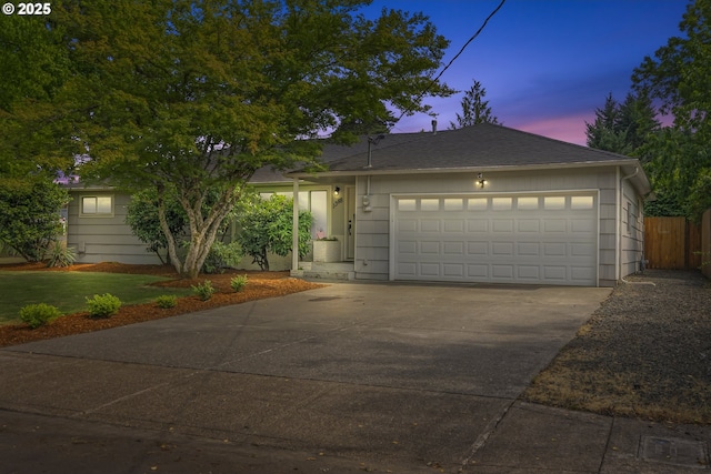 1388 Hillendale Dr, Salem, OR 97302 - ranch-style home featuring concrete driveway, an attached garage, and roof with shingles