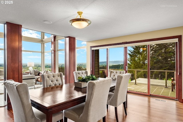 45585 NW David Hill Rd, Forest Grove, OR 97116 - dining room featuring light wood-type flooring and a mountain view