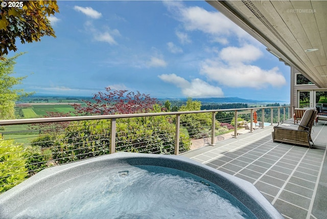 45585 NW David Hill Rd, Forest Grove, OR 97116 - view of pool with a mountain view and a hot tub