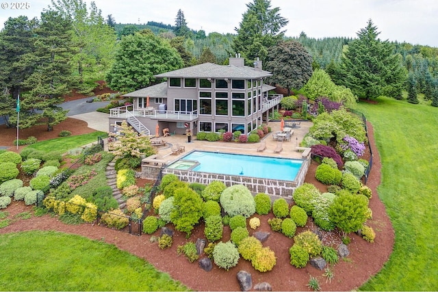 45585 NW David Hill Rd, Forest Grove, OR 97116 - view of front of home with a chimney and aphalt driveway