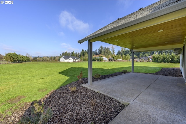 view of yard featuring a patio