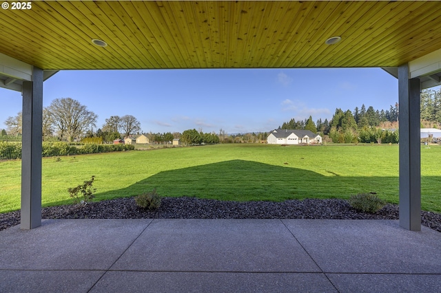 view of yard featuring a patio