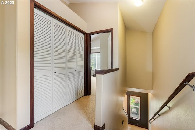 810 E 9th St Unit E18, Newberg, OR 97132 - hall with carpet, an upstairs landing, and healthy amount of natural light