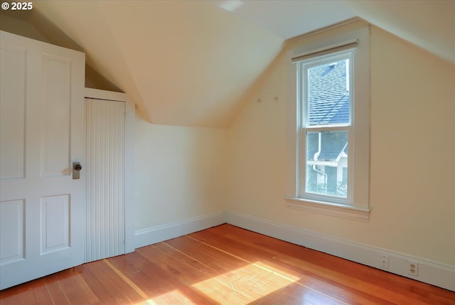 3324 SE Salmon St, Portland, OR 97214 - additional living space with wood finished floors, lofted ceiling, and healthy amount of natural light
