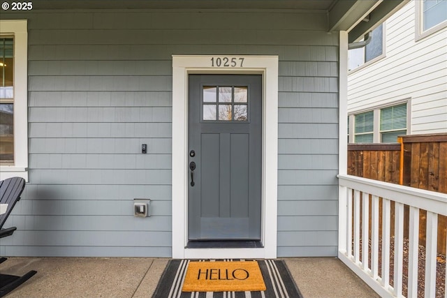 view of entrance to property