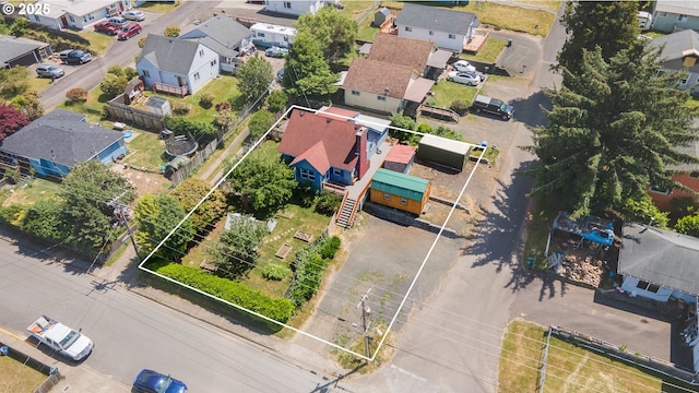 2720 Bowman Rd, Reedsport, OR 97467 - aerial perspective of suburban area featuring property boundaries highlighted