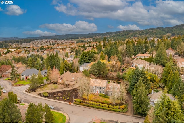 drone / aerial view with a residential view