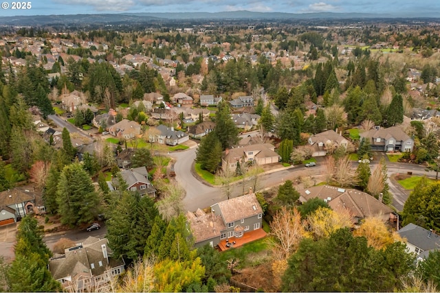 aerial view with a residential view