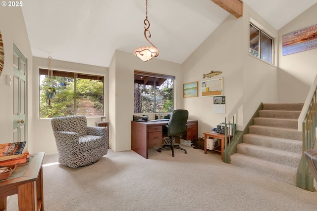 768 Brookside Dr, Eugene, OR 97405 - carpeted office featuring vaulted ceiling
