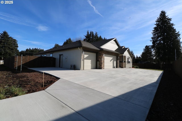 view of home's exterior featuring a garage