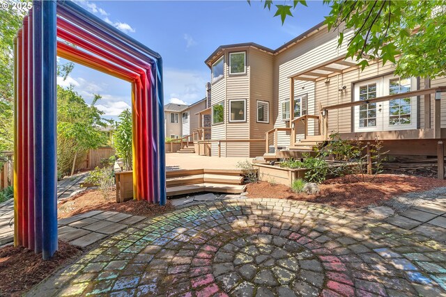 13055 Princeton Ct, Lake Oswego, OR 97035 - view of patio with a wooden deck