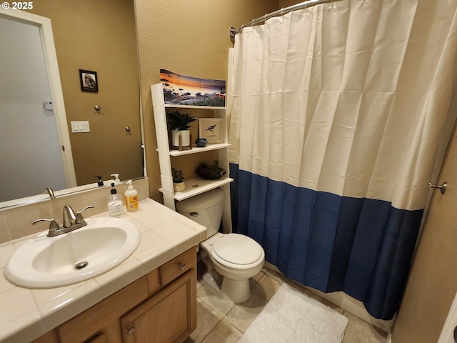 2405 Strasburg Dr, Forest Grove, OR 97116 - full bath with toilet, vanity, tile patterned floors, and curtained shower