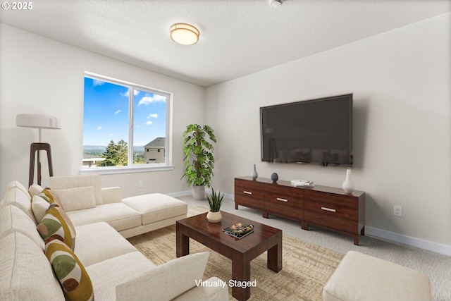 7827 SW Thornbridge Ter Unit 9, Beaverton, OR 97007 - living area featuring light colored carpet and baseboards