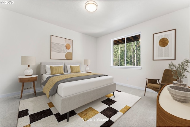 7827 SW Thornbridge Ter Unit 9, Beaverton, OR 97007 - bedroom featuring baseboards and light carpet