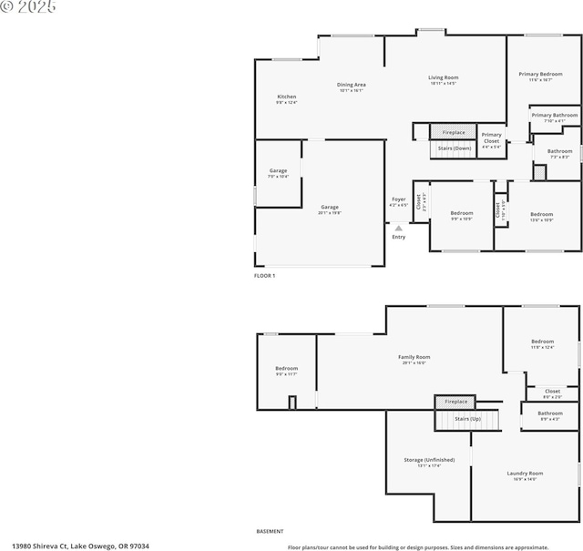 13980 Shireva Ct, Lake Oswego, OR 97034 - view of floor plan / room layout