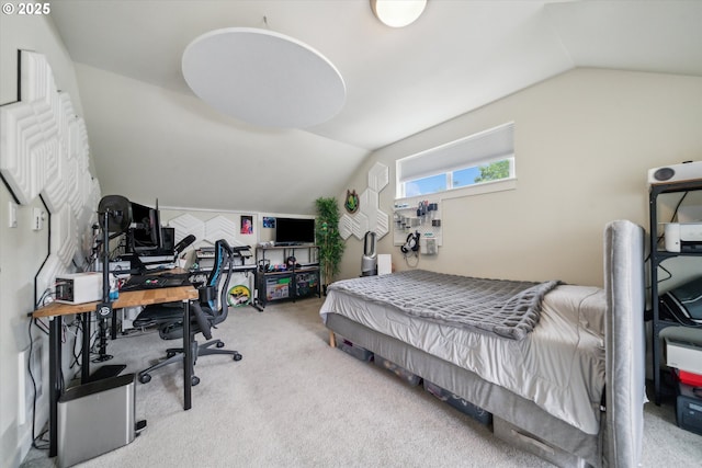 116 NE 109th Ave, Portland, OR 97220 - carpeted bedroom featuring lofted ceiling and a desk