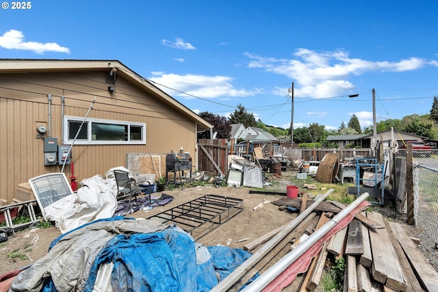 view of fenced backyard