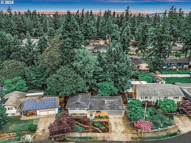 aerial view of residential area