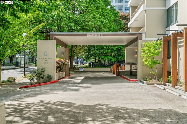 view of parking