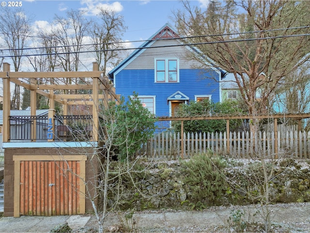 view of home's exterior featuring a garage