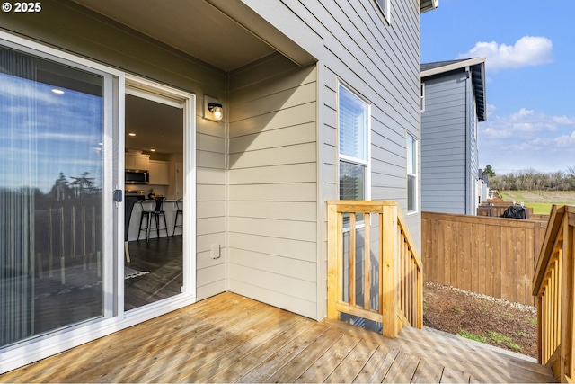 view of wooden deck