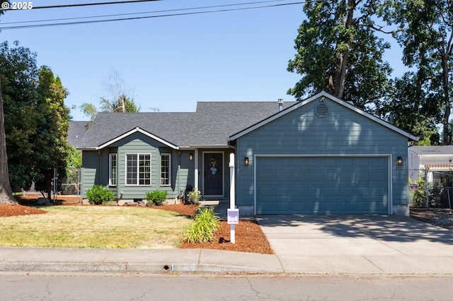 1185 Shady Ln, Keizer, OR 97303 - single story home featuring driveway, an attached garage, and a shingled roof