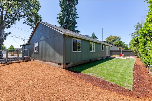 1185 Shady Ln, Keizer, OR 97303 - view of home's exterior with crawl space and a cooling unit