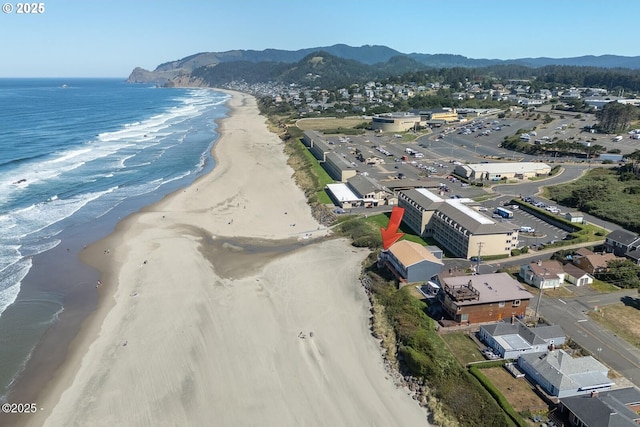 3929 NW Jetty Ave Unit 5, Lincoln City, OR 97367 - aerial view of a water and mountain view