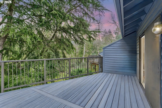 view of deck at dusk