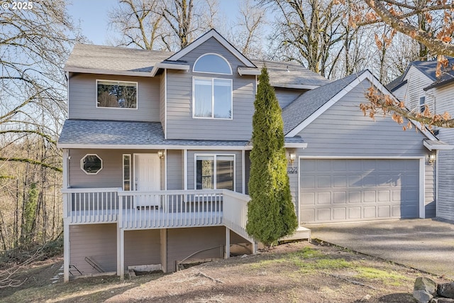 front of property featuring a garage